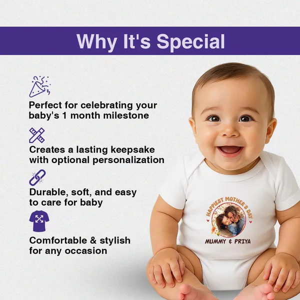 Happiest_Mother'S_Day_Personalized_White_Cotton_Baby_Romper