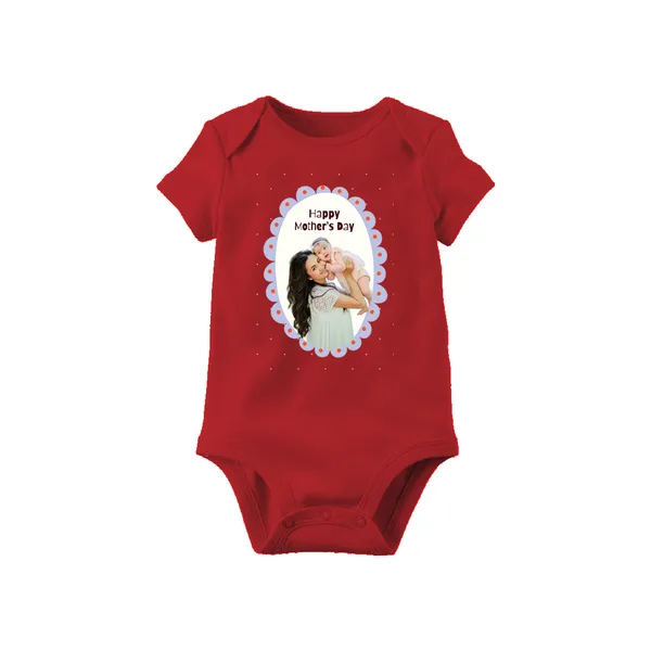 Red_Cotton_Personalized_Photo_Print_Romper_For_Baby