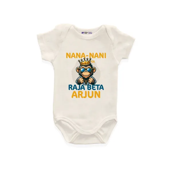 White_Nana_Nani_Raja_Beta_Arjun_Personalized_Baby_Romper