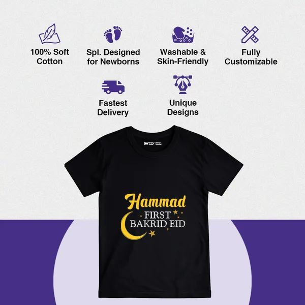 Black_Cotton_Personalized_First_Bakrid_Eid_T-Shirt_For_Kids
