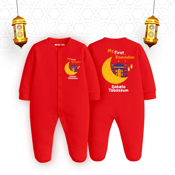 Red_Ramadan_Customized_Print_Baby_Romper_For_First_Month