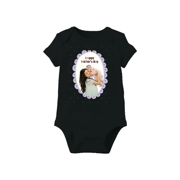 Black_Cotton_Happy_Mother'S_Day_Photo_Print_Baby_Bodysuit
