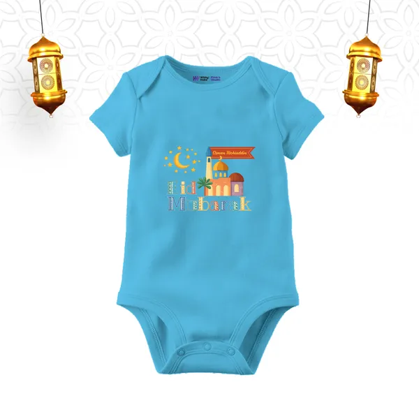 Blue_Cotton_Ramadan_Mubarak_Bodysuit_For_Babies