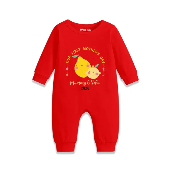 Red_Cotton_Our_First_Mother'S_Day_Personalized_Romper_For_Baby
