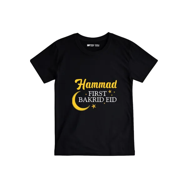 Black_Cotton_Personalized_First_Bakrid_Eid_T-Shirt_For_Kids