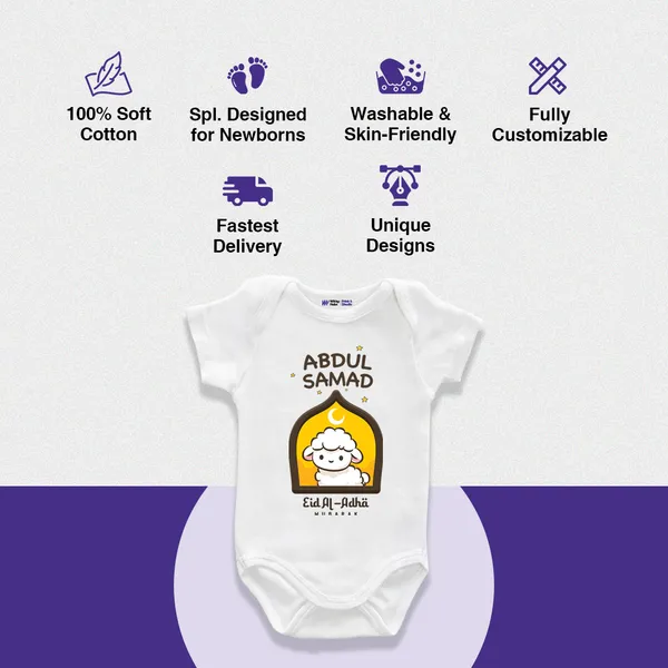 White_Eid_Al_Adha_Personalized_Baby_Romper