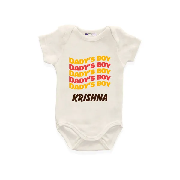 Customized_Daddy'S_Boy_Print_Cotton_Onesie_For_Babies
