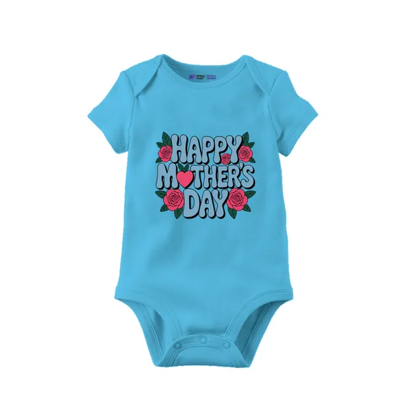 Blue_Happy_Mother'S_Day_Printed_Cotton_Bodysuit_For_Baby