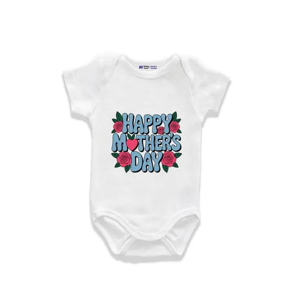 White_Cotton_Happy_Mother'S_Day_Print_Romper_For_Newborns