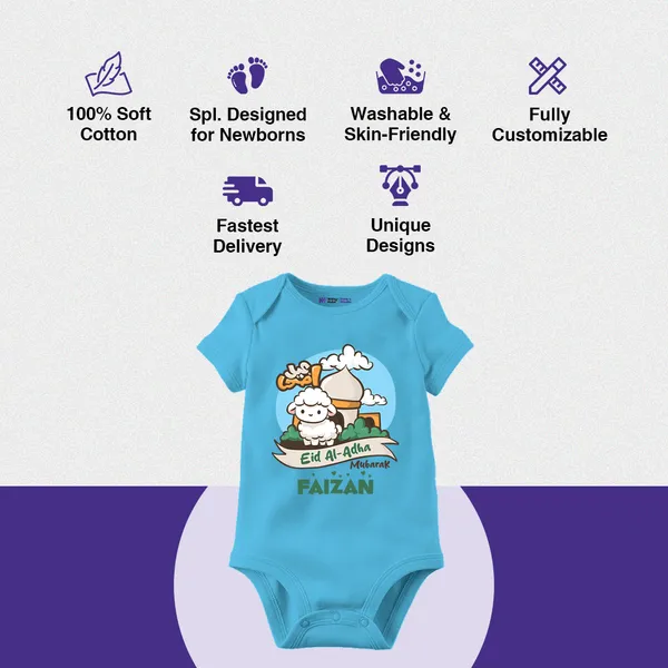 Eid_Al-Adha_Mubarak_Personalized_Baby_Bodysuit_In_Blue