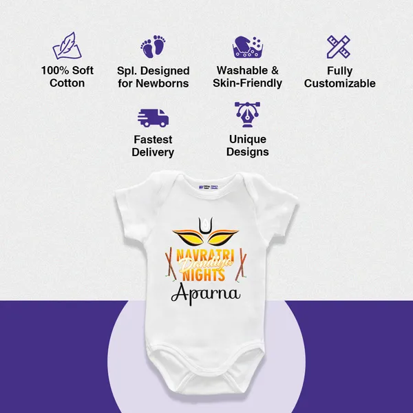 White_Cotton_Navratri_Nights_Printed_Baby_Onesie