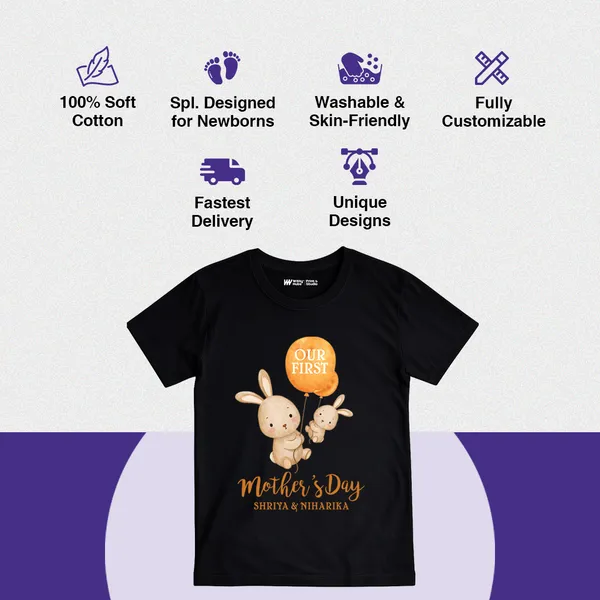 Black_Cotton_Mother'S_Day_Graphic_Print_T-Shirt_For_Baby