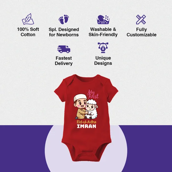 Red_My_First_Eid-Ul-Adha_Personalized_Baby_Romper_With_Name