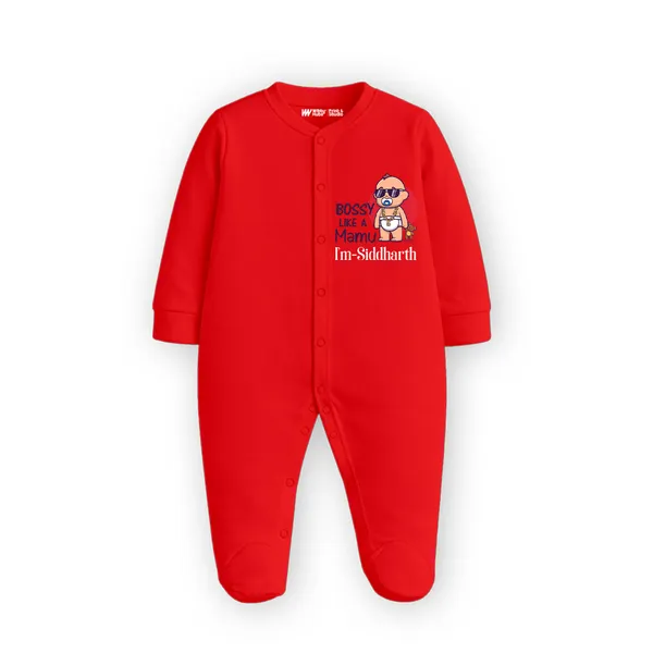 Red_Cotton_Full_Sleeve_Romper_With_Siddharth_Print_For_Baby