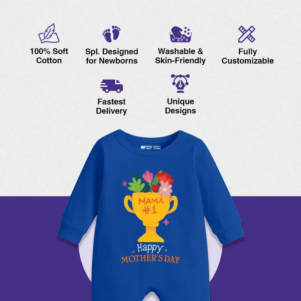 Blue_Romper_With_Happy_Mother'S_Day_Trophy_Print_For_Baby