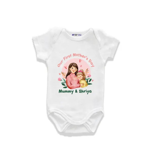 White_Cotton_Our_First_Mother'S_Day_Personalized_Baby_Onesie