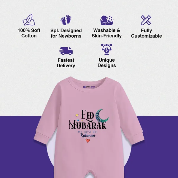 Pink_Cotton_Eid_Mubarak_Printed_Romper_For_Baby