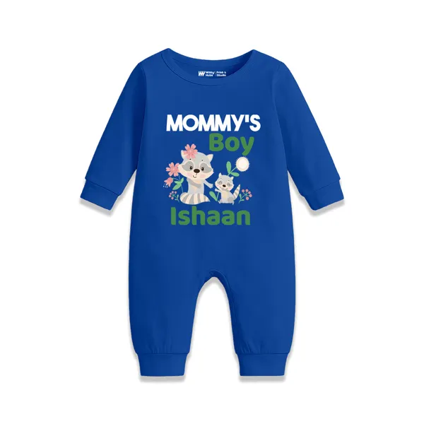 Blue_Cotton_Mommy'S_Boy_Personalized_Romper_For_Baby_Boys