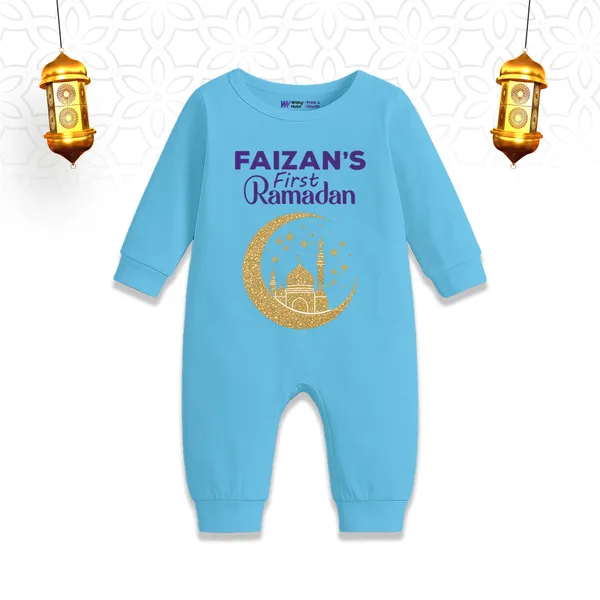 Blue_Personalized_First_Ramadan_Romper_For_Baby