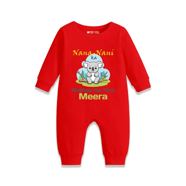 Red_Customized_Koala_Print_Romper_For_Baby