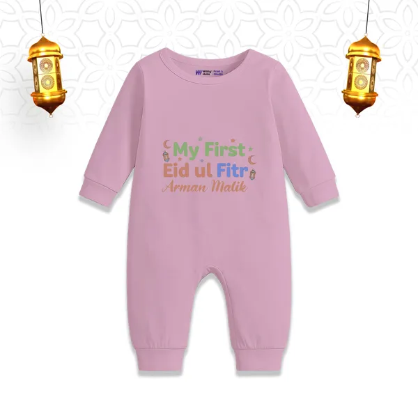 Pink_Cotton_My_First_Eid_Ul_Fitr_Romper_For_Baby