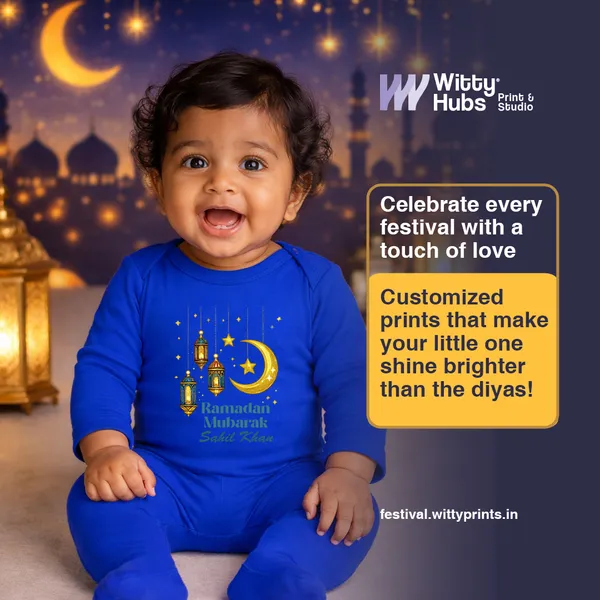 Blue_Ramadan_Mubarak_Printed_Romper_For_Baby