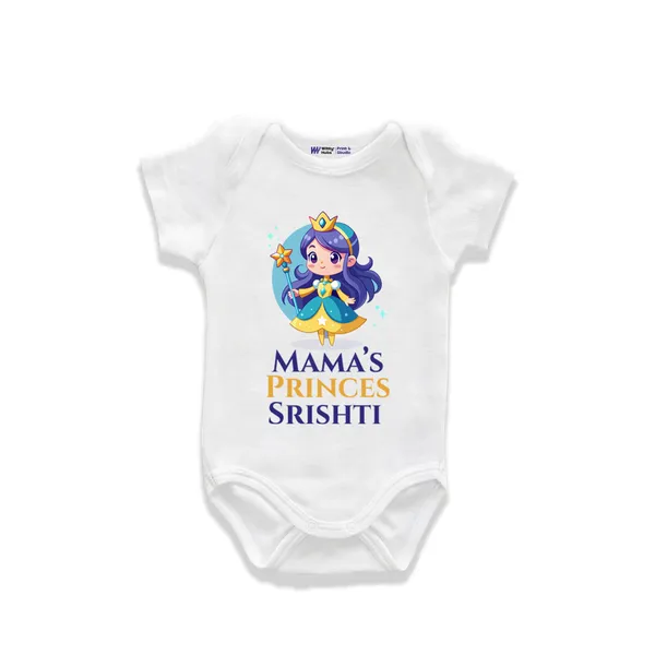White_Cotton_Mama'S_Princess_Srishti_Printed_Romper_For_Baby_Girls