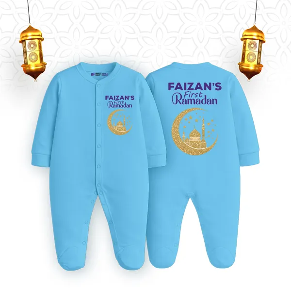 Blue_Cotton_Personalized_First_Ramadan_Romper_For_Baby