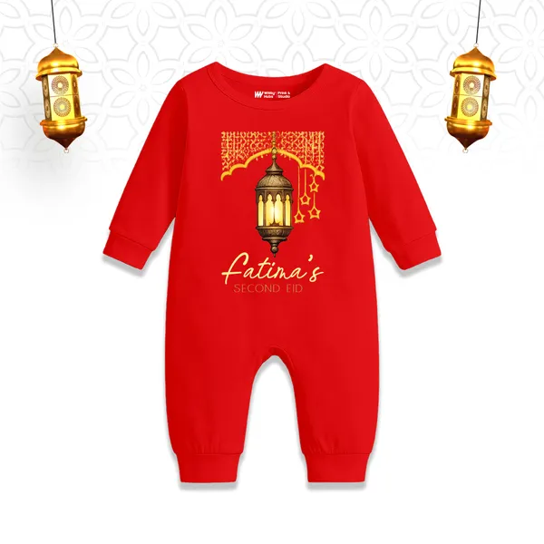 Red_Customized_Second_Eid_Romper_For_Babies