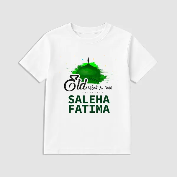 White_Cotton_Eid_Milad_Un_Nabi_Graphic_T-Shirt_For_Baby