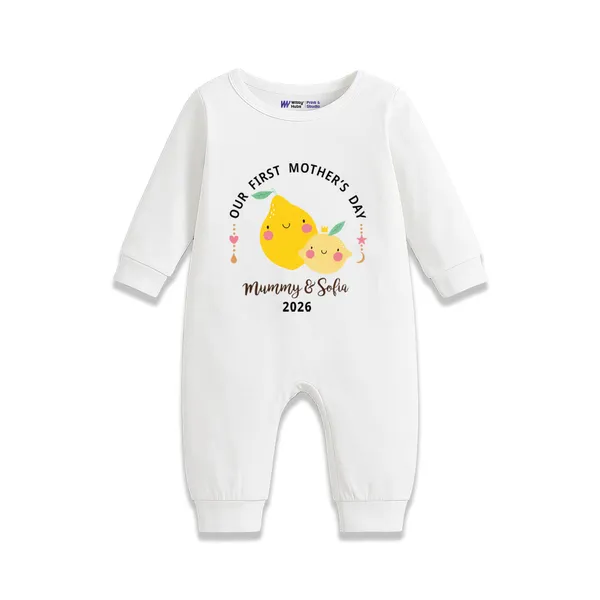 White_Cotton_Mother'S_Day_Personalized_Full_Sleeve_Onesie_For_Baby