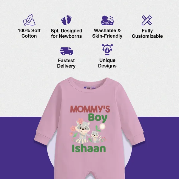 Pink_Cotton_Mommy'S_Boy_Personalized_Romper_For_Newborns