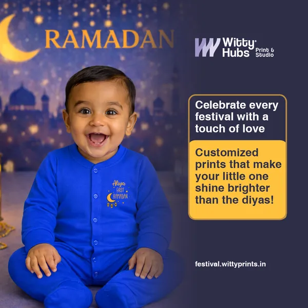 Blue_Customized_First_Ramadan_Romper_For_Baby