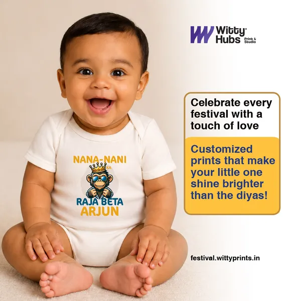 White_Nana_Nani_Raja_Beta_Arjun_Personalized_Baby_Romper