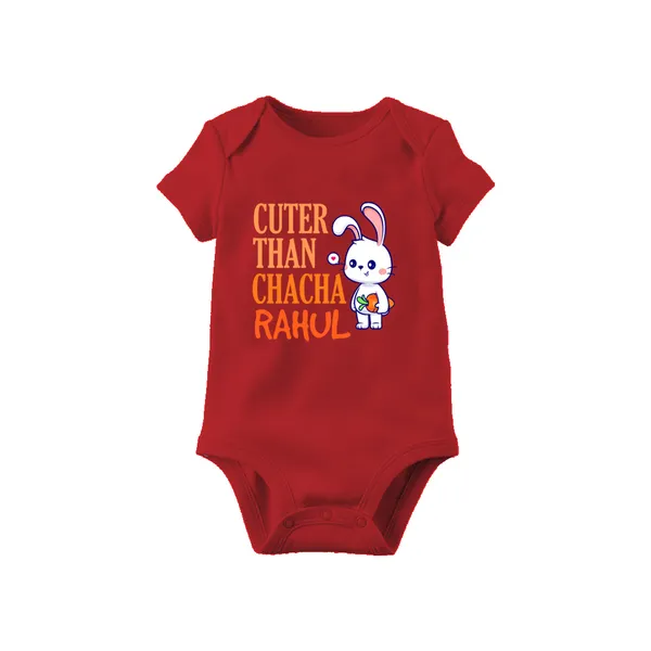 Red_Cotton_Cuter_Than_Chacha_Rahul_Bodysuit_For_Baby