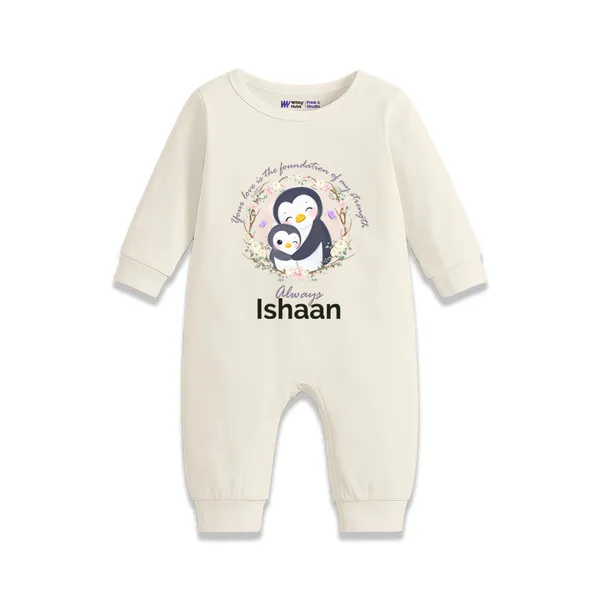 Cream_Cotton_Penguin_Print_Romper_For_Baby_Boys