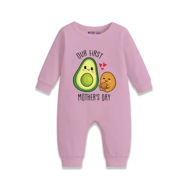 Pink_Cotton_Our_First_Mother'S_Day_Romper_For_Baby