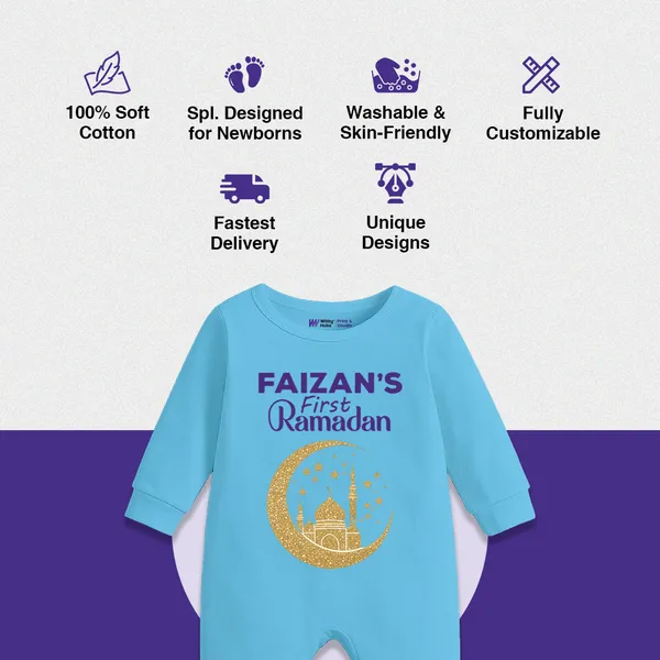 Blue_Personalized_First_Ramadan_Romper_For_Baby