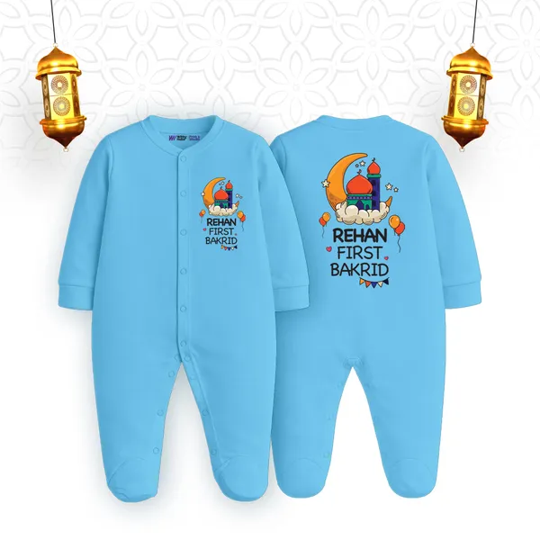 Blue_Cotton_Romper_With_Personalized_Bakrid_Print_For_Baby