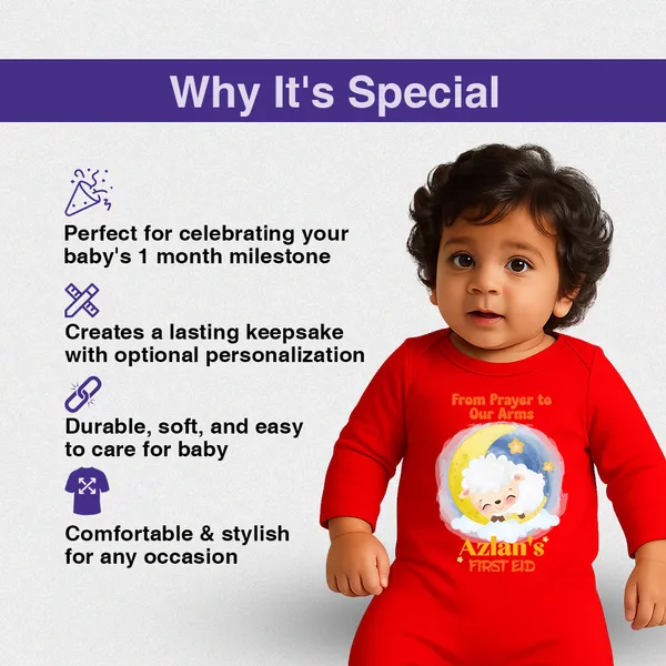 Red_Cotton_Personalized_Baby_Romper_For_First_Eid_Celebration