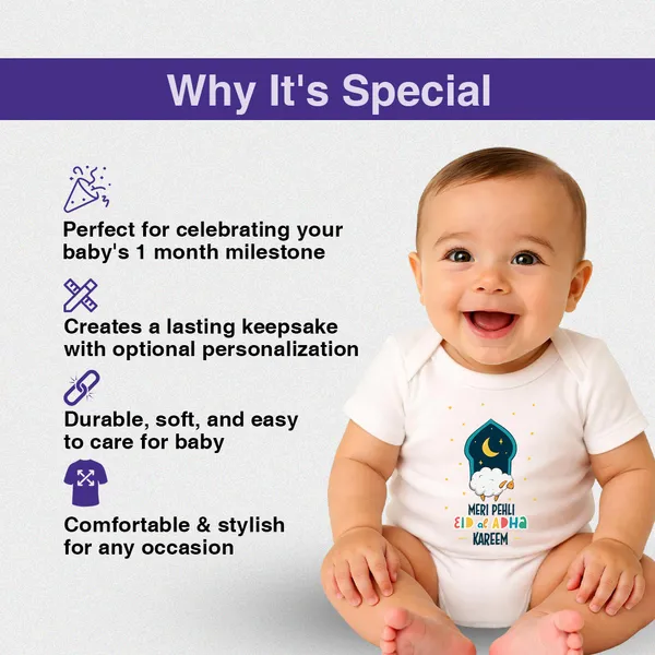 White_Cotton_Printed_Bodysuit_For_Baby'S_First_Eid