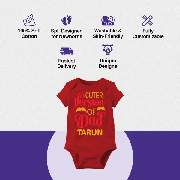 Red_Cotton_Printed_Customizable_Bodysuit_For_Newborns