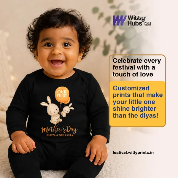 Black_Cotton_Our_First_Mother'S_Day_Personalized_Baby_Romper