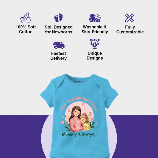 Blue_Cotton_Mother_Child_Customized_Print_Baby_Romper