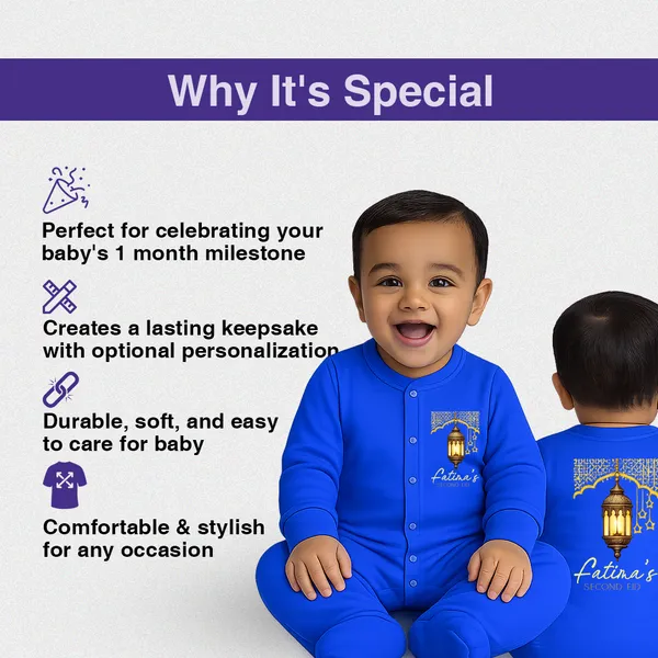 Blue_Customizable_Cotton_Romper_For_Baby'S_First_Month_Celebration