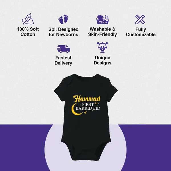 Black_Cotton_Customized_First_Bakrid_Eid_Bodysuit_For_Baby