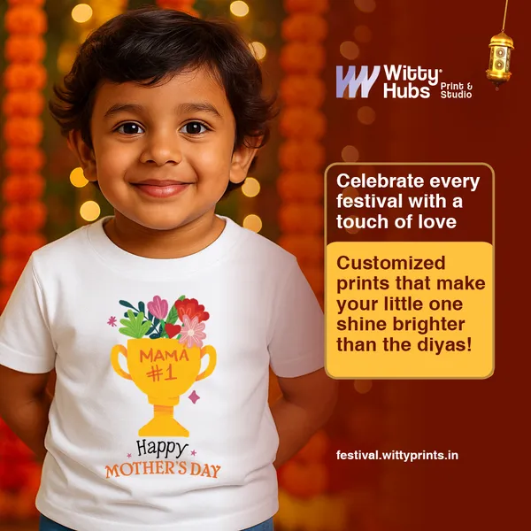 White_Cotton_Customizable_Mother'S_Day_Graphic_T-Shirt_For_Baby