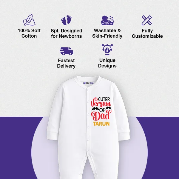 White_Cotton_Cuter_Version_Of_Dad_Personalized_Baby_Romper