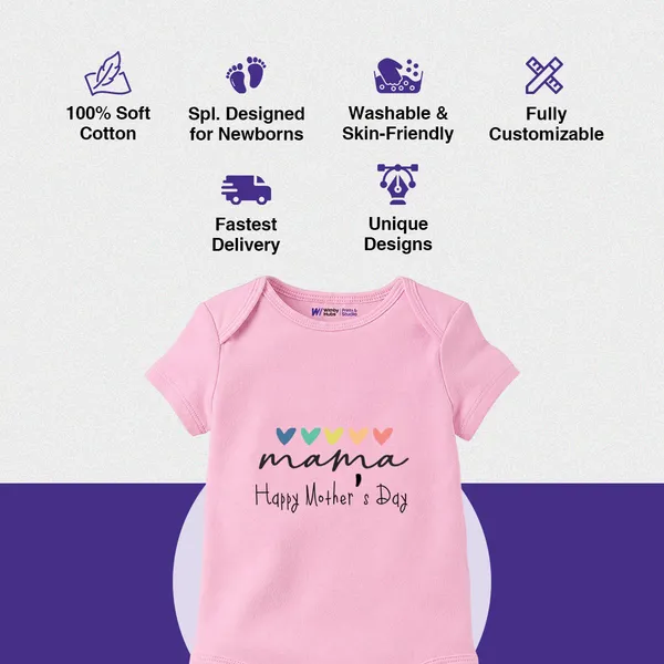 Pink_Cotton_Happy_Mother'S_Day_Short_Sleeve_Bodysuit_For_Baby
