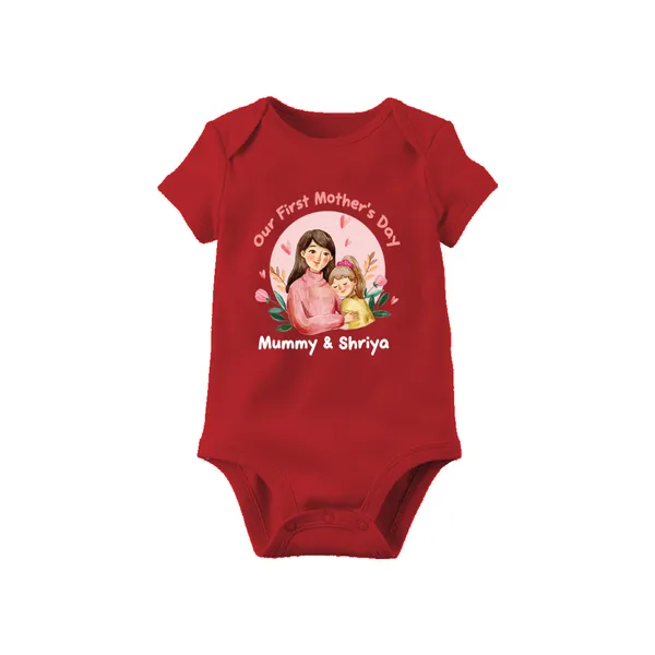 Red_Cotton_Our_First_Mother'S_Day_Personalized_Baby_Romper
